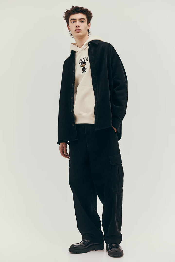 H&M Oversized Fit Printed Hoodie