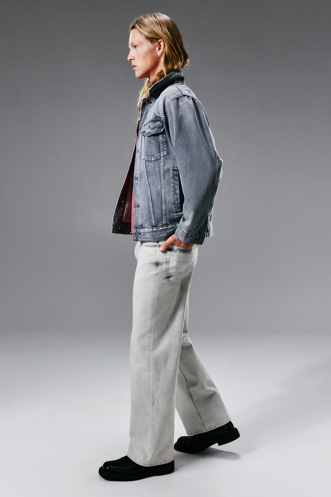 H&M Loose Straight High Jeans