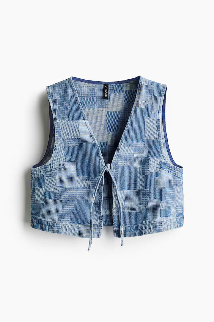 H&M Patchwork-Look Denim Vest