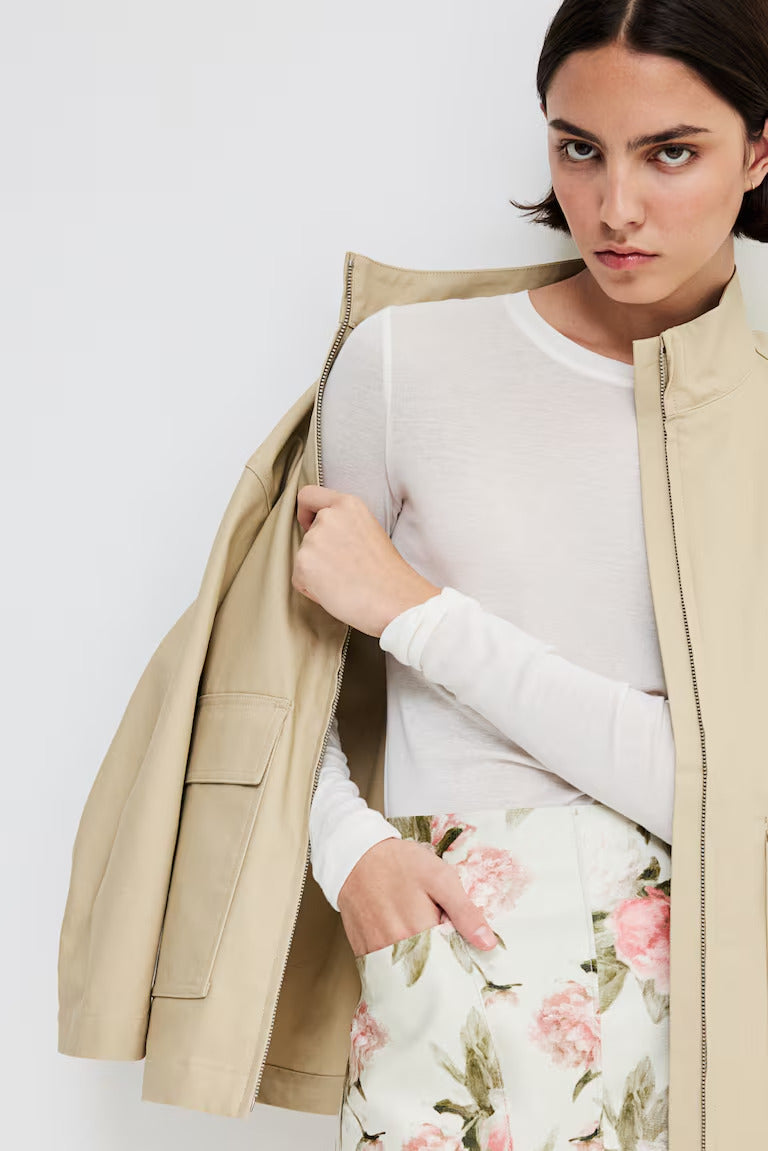 H&M COATED MINI SKIRT