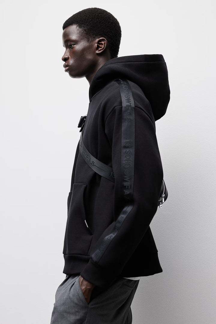 H&M Loose Fit Hoodie with Side Stripes