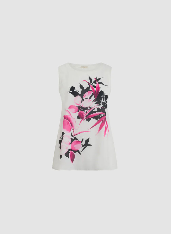 LAURA Floral Placement Print Top