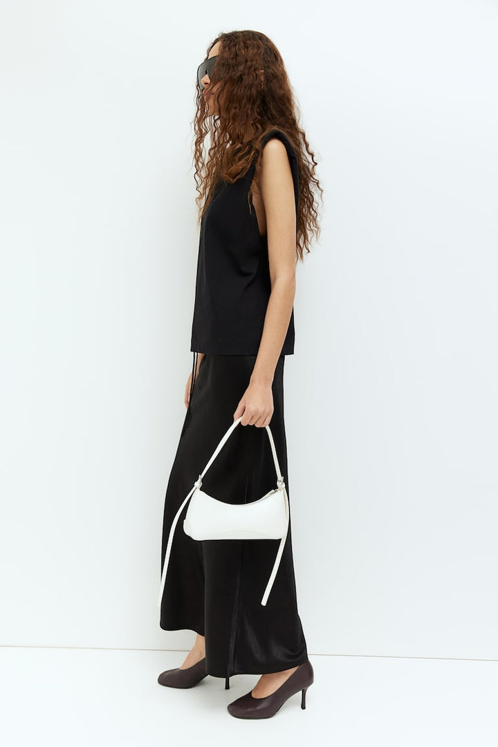 H&M Satin Skirt with Drawstring