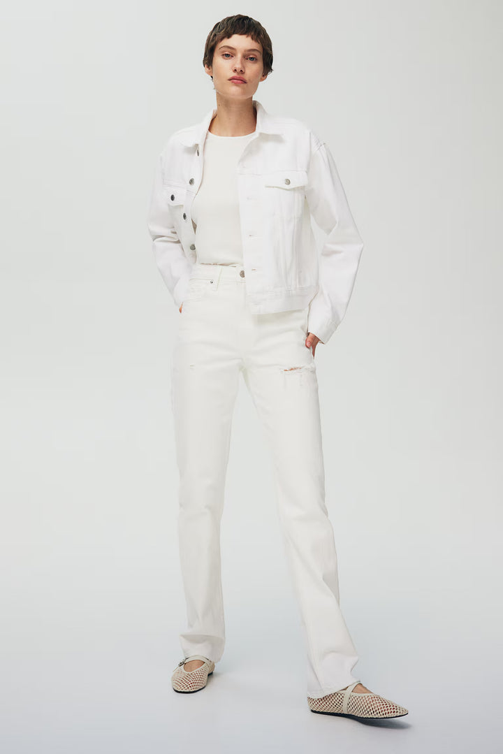 H&M High Rise Slim Straight Leg Jeans