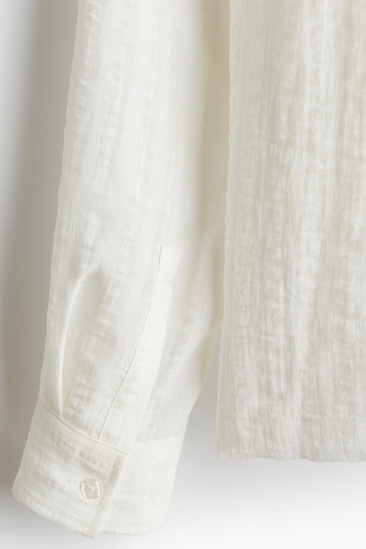 H&M Regular-Fit Jacquard-Weave Resort Shirt