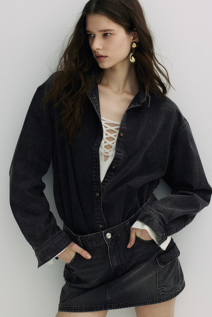 H&M Oversized Denim Shirt