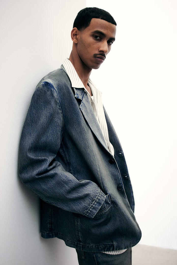 H&M Loose-Fit Denim Blazer
