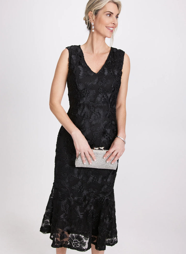 LAURA Soutache Embroidered Lace Dress