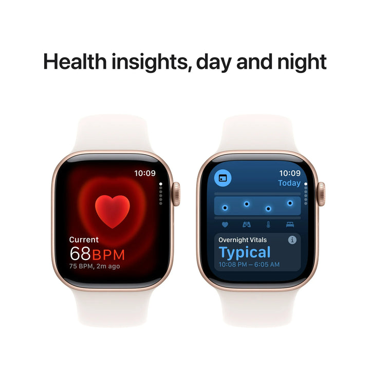 Apple Watch Series 10 GPS + Cellular 46mm Rose Gold Aluminum Case with Light Blush Sport Band - M/L