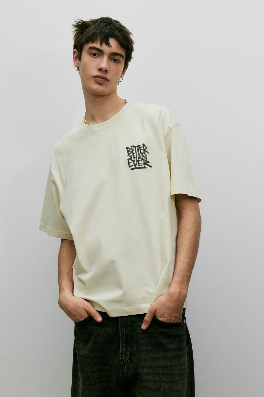 H&M Loose Fit Printed T-shirt