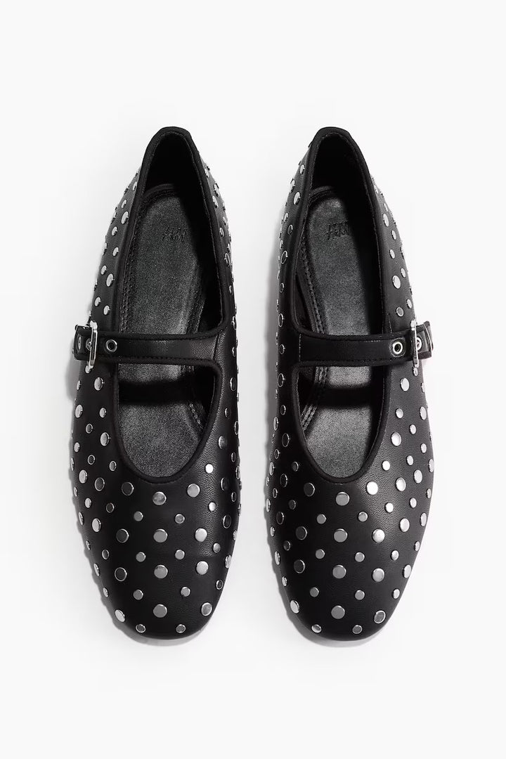 H&M Studded Mary Jane Ballet Flats
