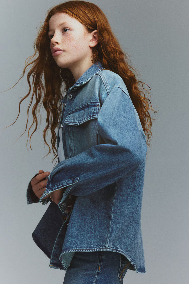 H&M Cotton Denim Overshirt