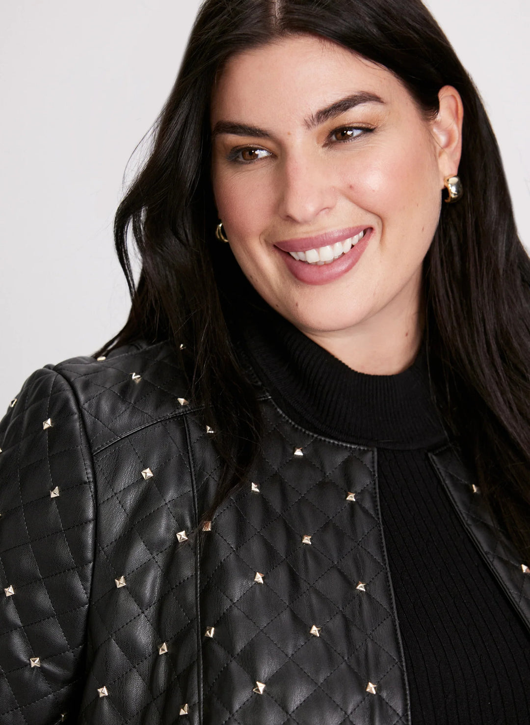 LAURA Studded Vegan Leather Jacket
