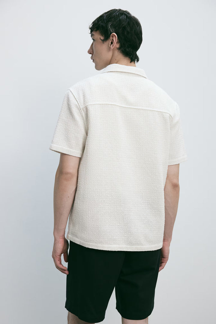 H&M Regular Fit Bouclé Resort Shirt