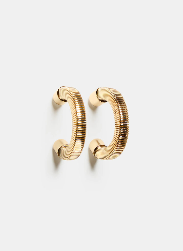 Laura Watch Chain Hoop Earrings
