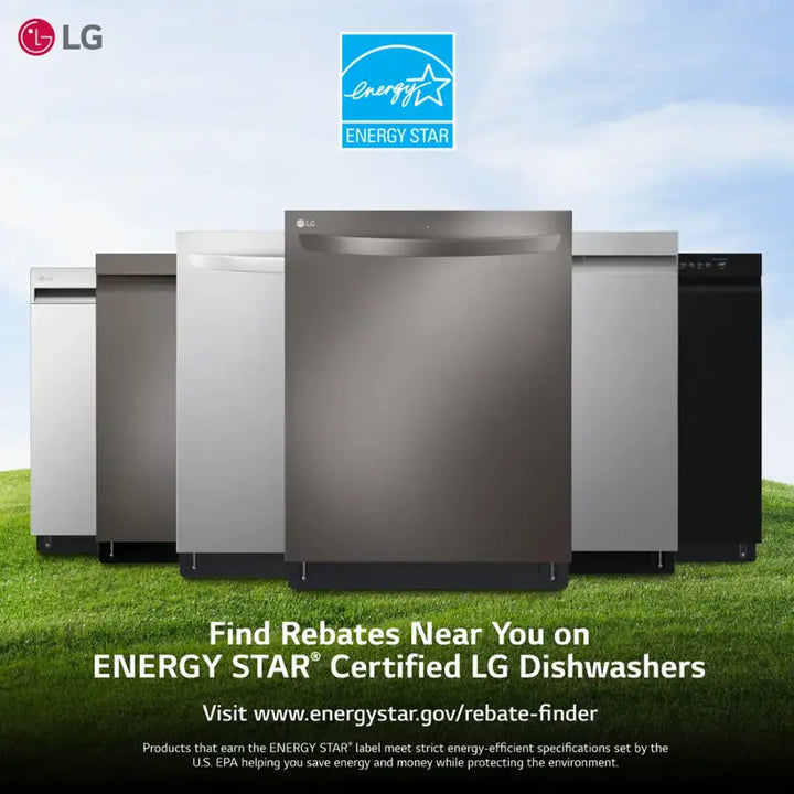 LG - 24" Top Control Smart Built-In Tub Dishwasher with 3rd Rack, QuadWash Pro and 42dba - Stainless Steel