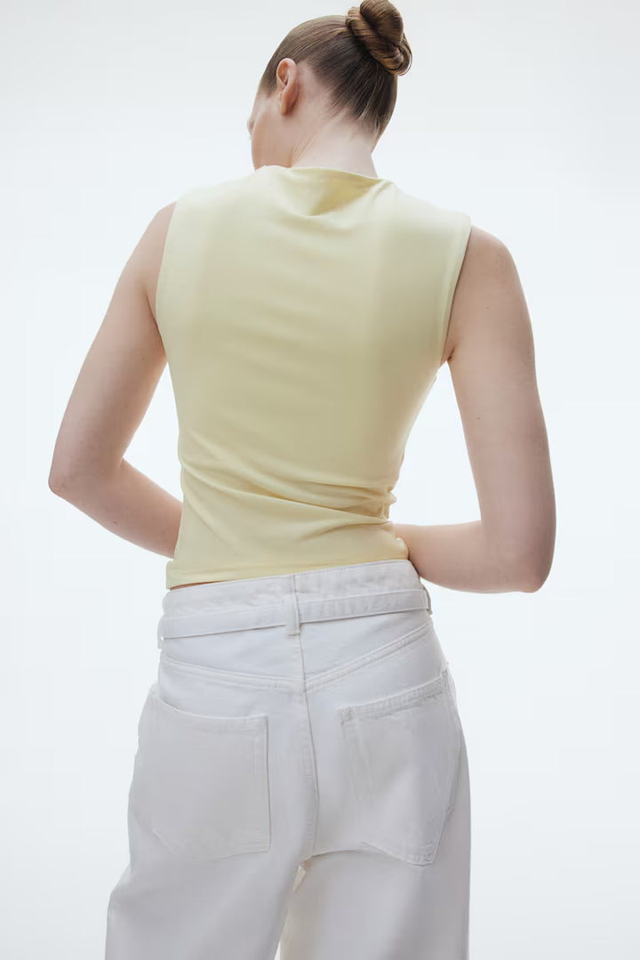 H&M DRAPED SLEEVELESS TOP