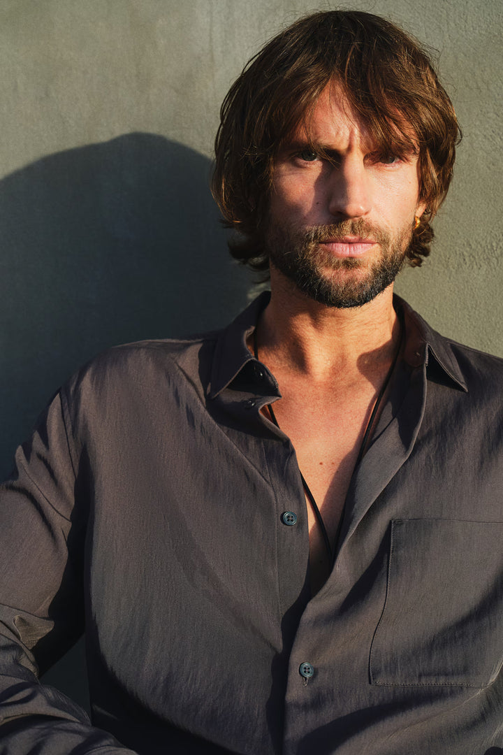 H&M Loose-Fit Satin Shirt