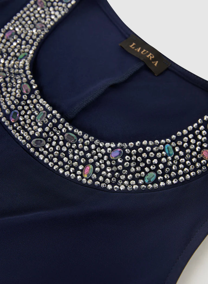 LAURA Rhinestone Embellished Dress & Jacket Set