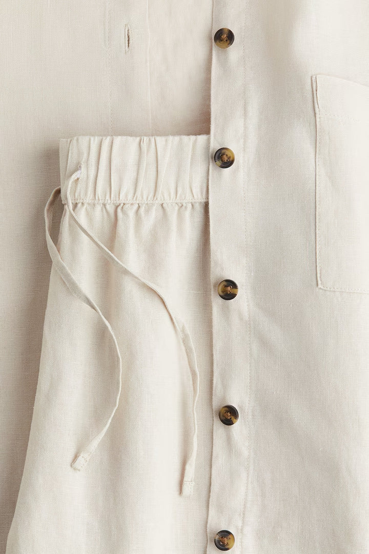 H&M Washed Linen Pajamas