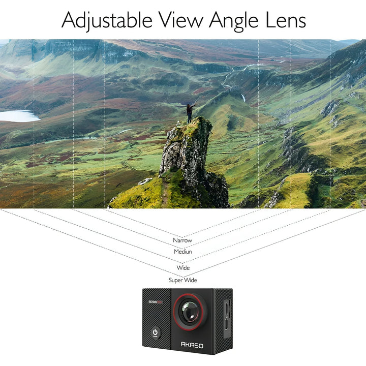 AKASO EK7000 Pro 4K Action Camera with Touch Screen EIS Adjustable View Angle Web Underwater Camera 40m Waterproof Camera Remote Control Sports Camera with Helmet Accessories Ki