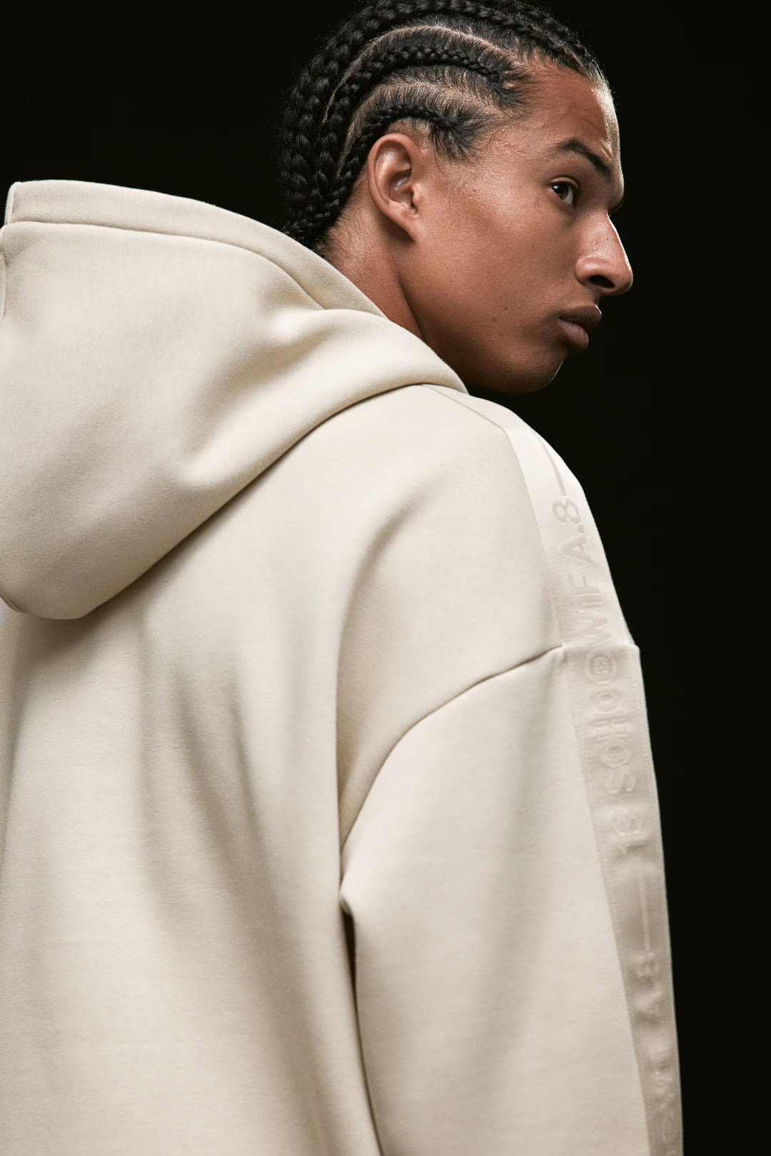 H&M Loose Fit Hoodie with Side Stripes