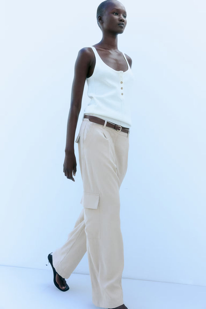H&M Wide-Leg Cargo Pants