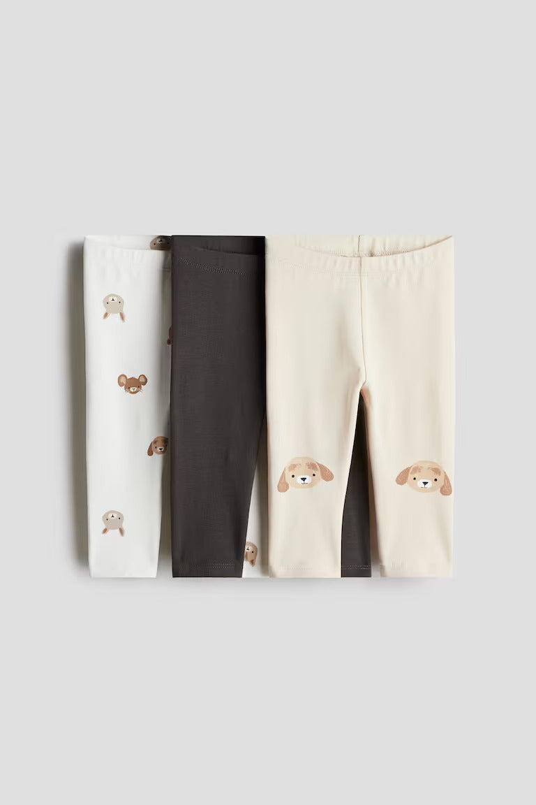 H&M 3-pack Cotton Jersey Leggings