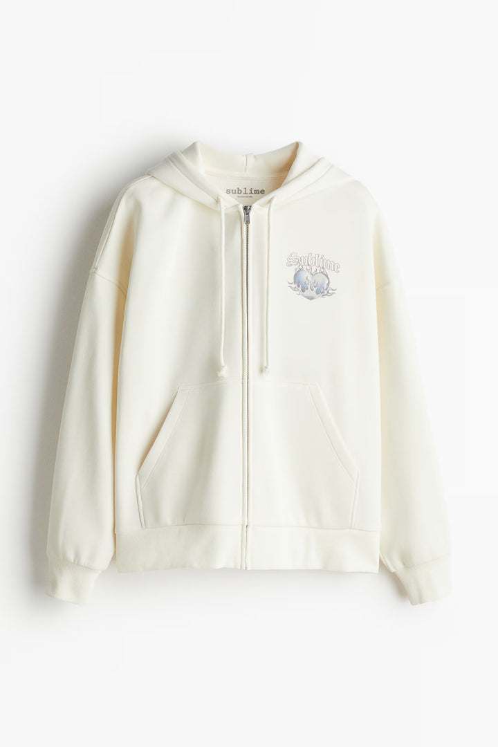 H&M Oversized Hooded Jacket with Motif