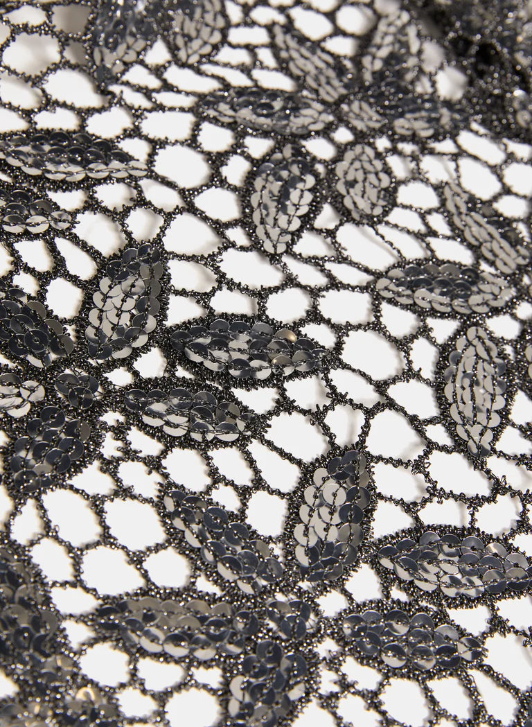 LAURA Embellished Floral Open-Work Wrap