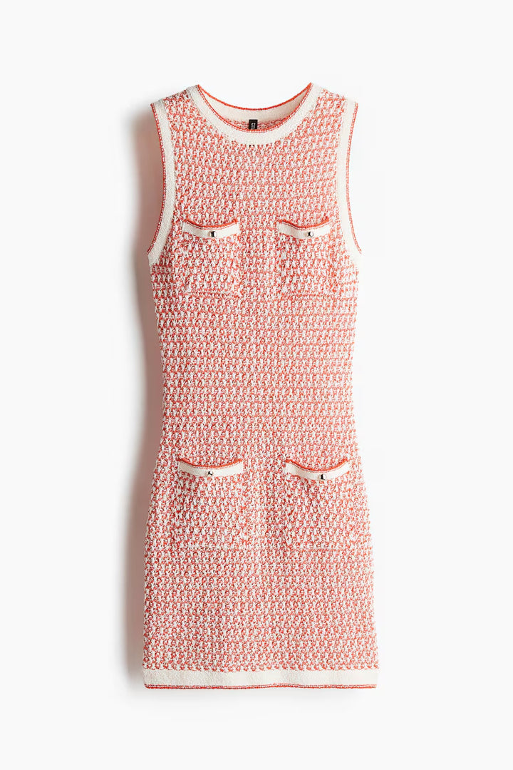 H&M Pocket-Detail Textured-Knit Dress