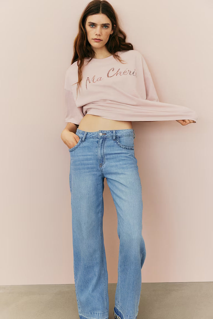 H&M OVERSIZED T-SHIRT WITH MOTIF