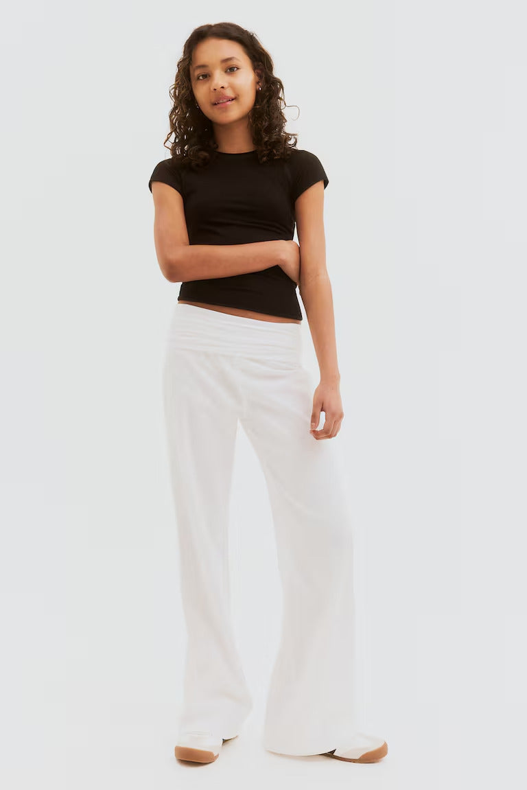 H&M Linen-Blend Yoga-Style Pants