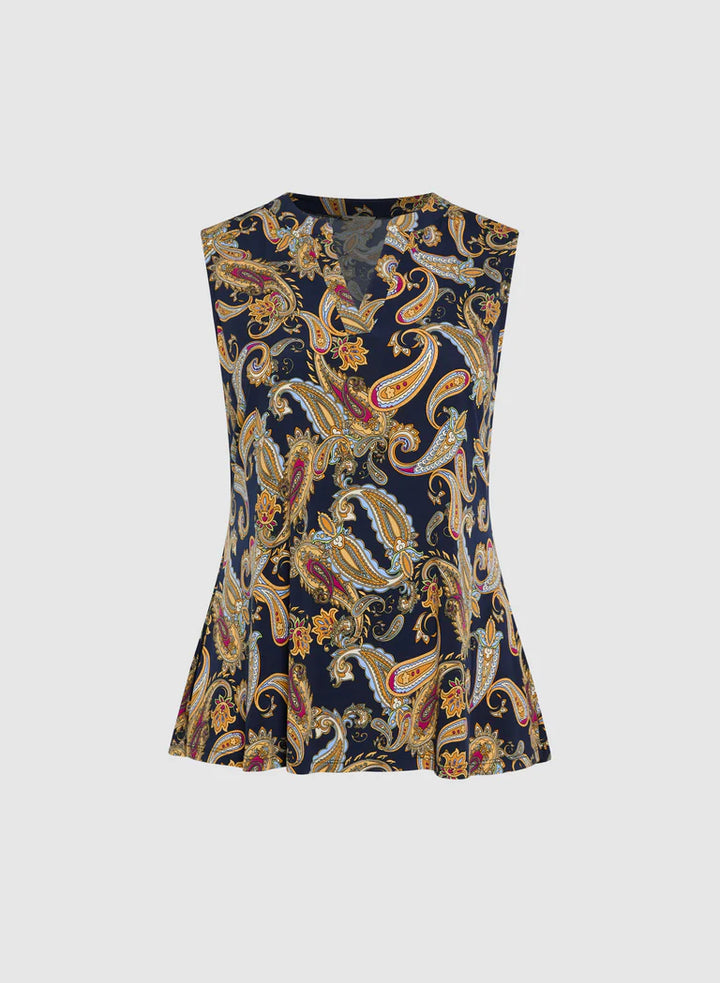 LAURA Paisley Split Neck Blouse