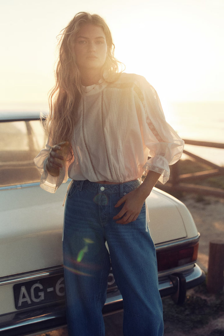 H&M Barrel High Cropped Jeans