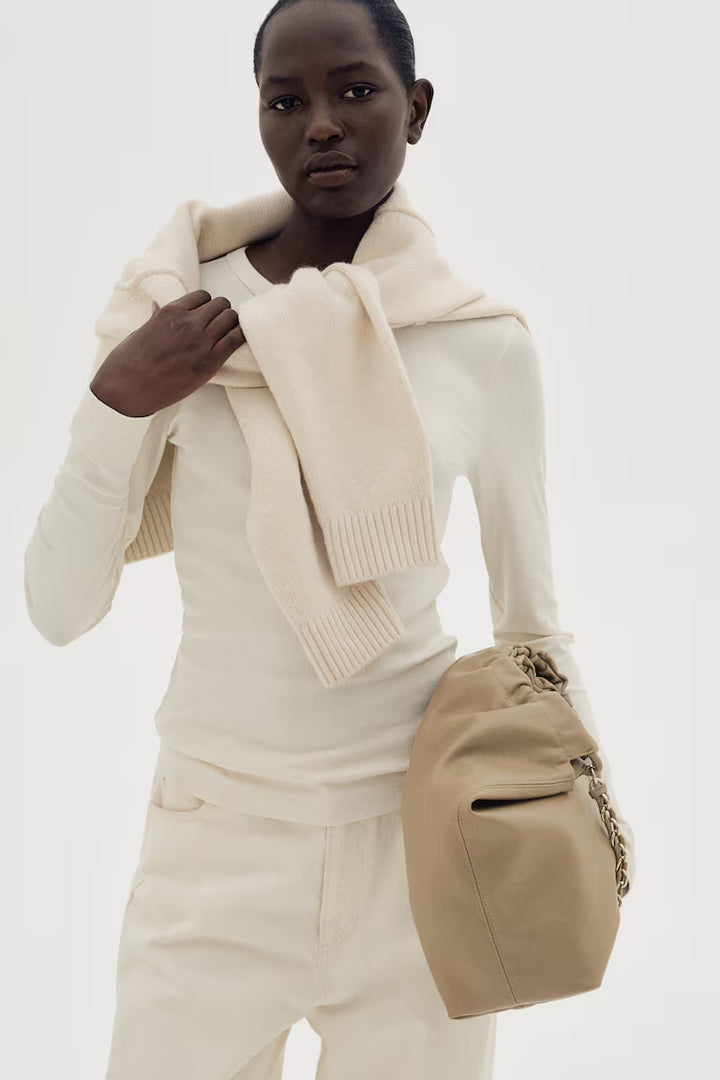 H&M RIBBED MODAL-BLEND TOP