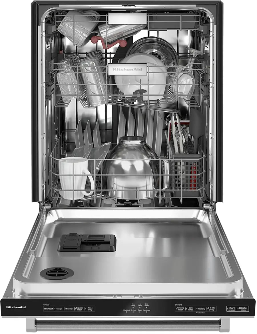 KitchenAid - 24" Top Control Built-In Stainless Steel Tub Dishwasher with 3rd Rack, FreeFlex, 44 dBA - Stainless Steel With PrintShield Finish