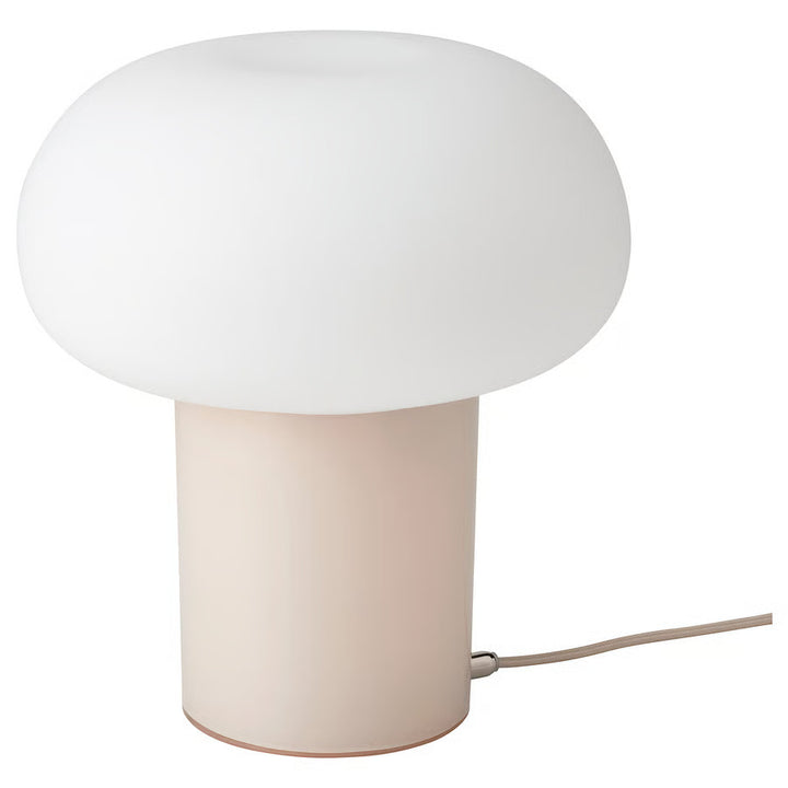 Ikea DEJSA Table lamp, beige/opal glass, 11 "