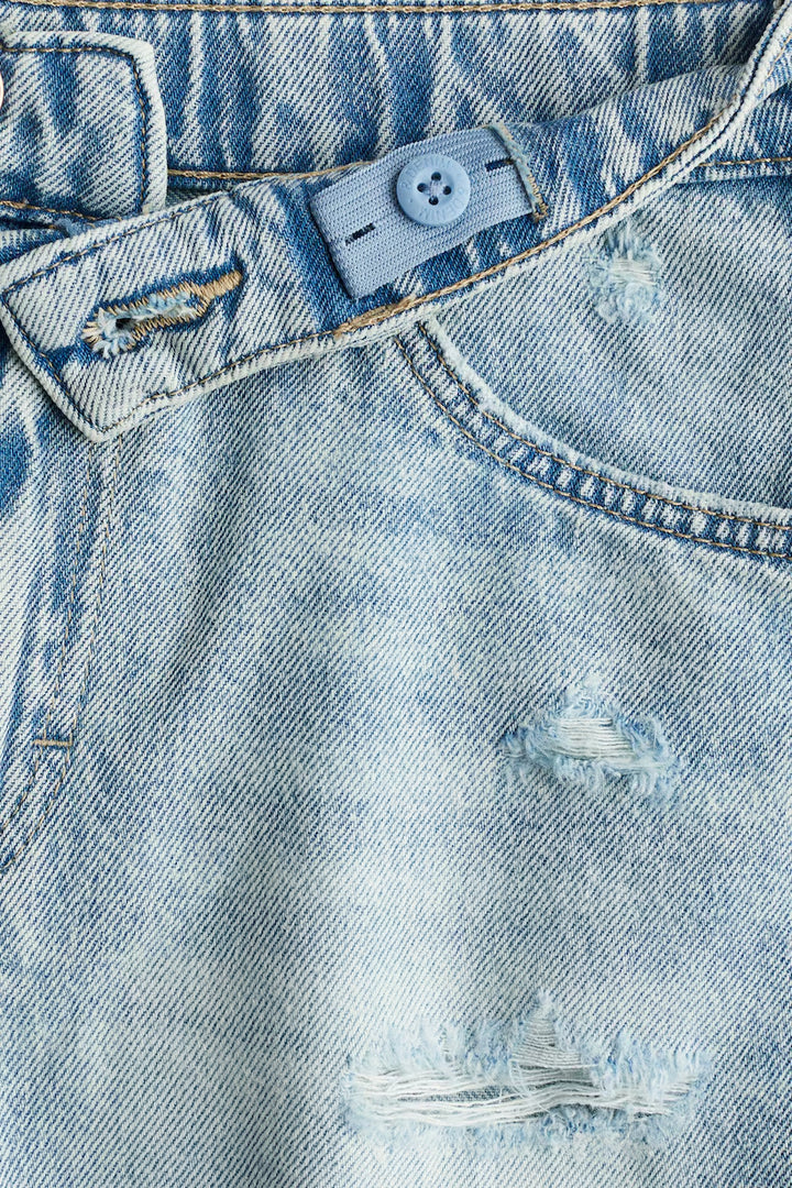 H&M Frayed-Edge Denim Shorts