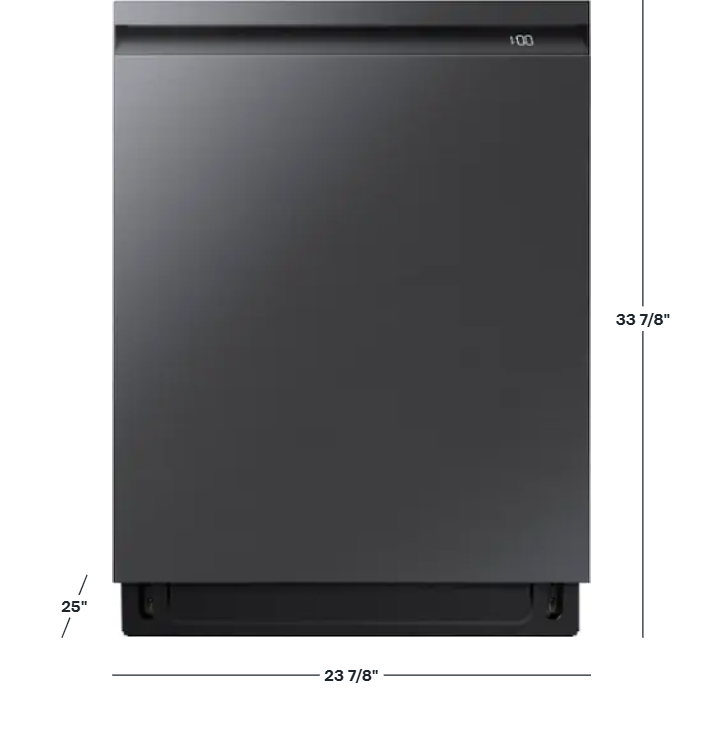 Samsung - 24" AutoRelease Dry Smart Built-In Stainless Steel Tub Dishwasher with 3rd Rack, StormWash+, 42 dBA - Black Stainless Steel