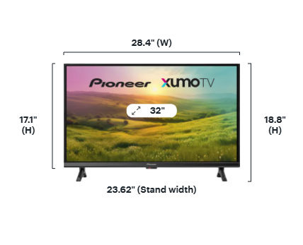 Pioneer - 32” Class LED HD Smart Xumo TV
