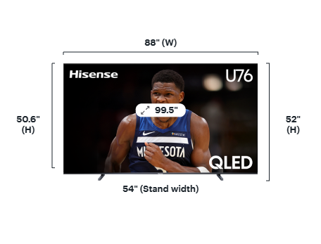 Hisense - 100" Class U76 Series 4K UHD QLED Smart Google TV (2024)