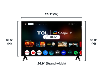 TCL - 32" Class Q3K Series 1080P FHD QLED Smart TV with Google TV (2025)