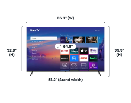 Roku - 65" Class Select Series 4K LED Smart RokuTV (2025)