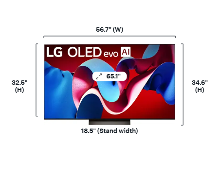 LG - 65" Class C4 Series OLED evo 4K UHD Smart webOS TV (2024)