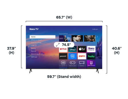 Roku - 75" Class Select Series 4K LED Smart RokuTV (2025)