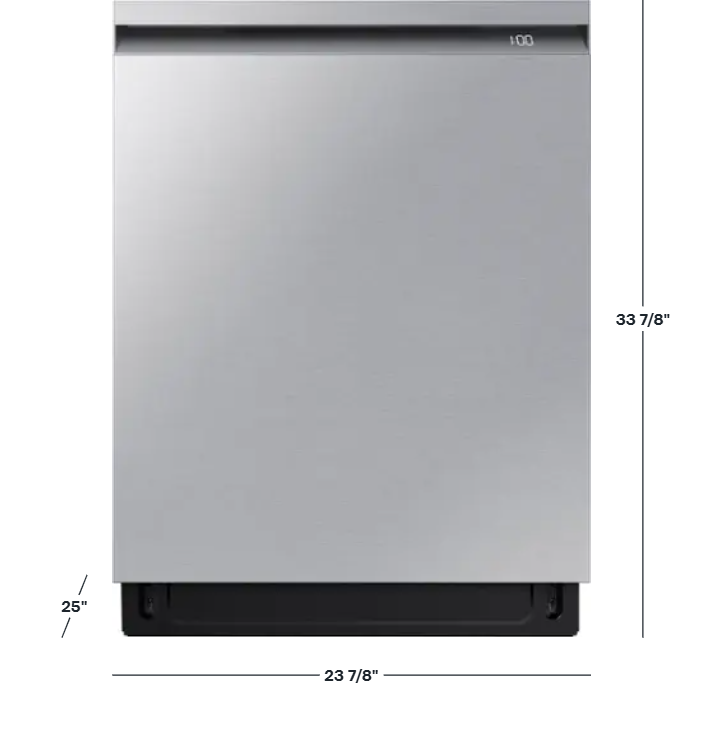 Samsung - 24" AutoRelease Dry Smart Built-In Tub Dishwasher with 3rd Rack, StormWash+, 42 dBA - Stainless steel