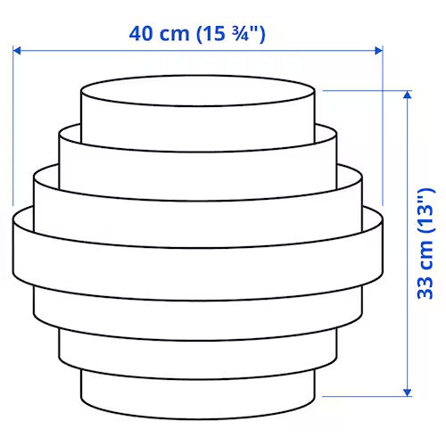 IKEA DYKARKLOCKA / HEMMA Pendant lamp, white stained oak veneer/white, 16 "