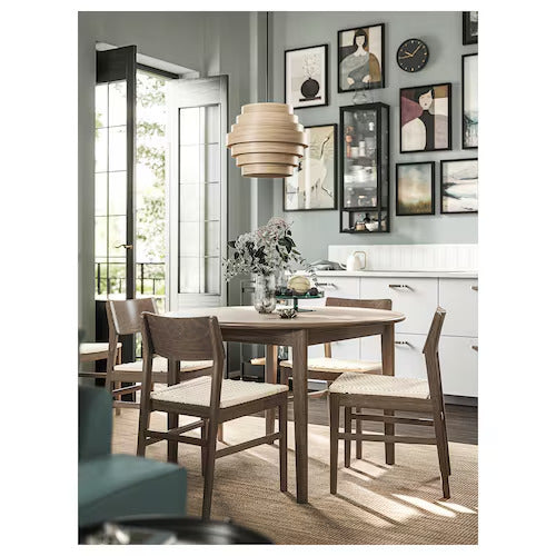 IKEA DYKARKLOCKA / HEMMA Pendant lamp, white stained oak veneer/white, 16 "