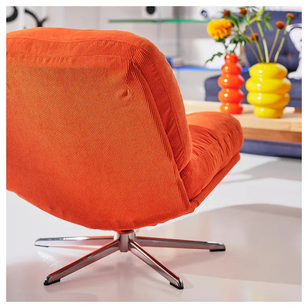 IKEA DYVLINGE Swivel chair, Kelinge orange